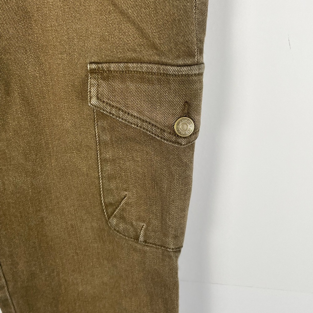Vintage Lauren Ralph Lauren Brown Cargo Pocket Jeans Pants Size 8P Petite - Picture 6 of 8